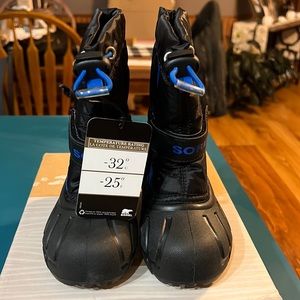 Children’s Sorel Flurry TP Snow Boots (Black)